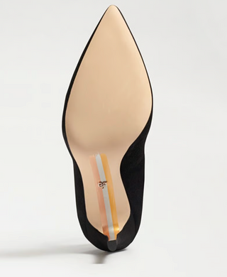 Hazel Pointed Toe Heel - Black Suede