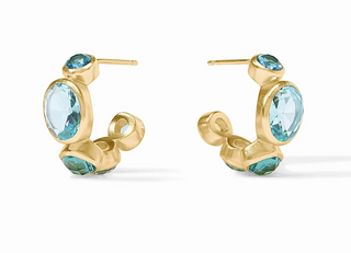 Kaleidoscope Hoop - Gold Bahamian Blue