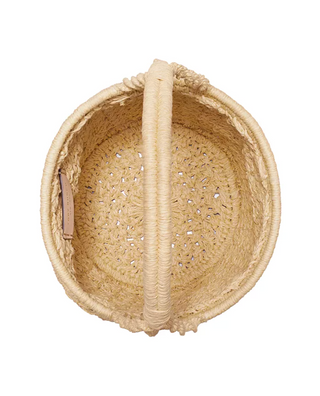 Ella Hand-Crocheted Popcorn Stitch Bucket Bag - Natural
