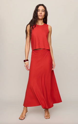 Sloane Linen Top - Chili Pepper