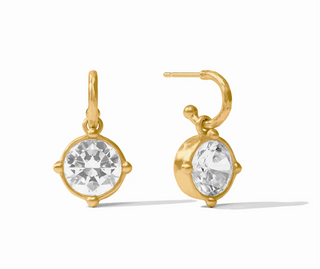 Honeybee Hoop & Charm Earring - Cubic Zirconia