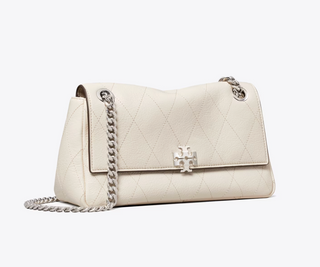 Charlie Quilted Small Shoulder Bag - Light Cream