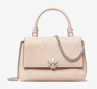 Charlie Quilted Top Handle Chain Wallet - Soft Pink