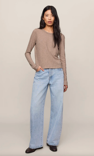 Junie L/S Tee - Heather Ash