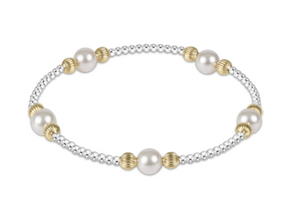 Purpose Dignity Pearl 6mm Bead bracelet - Mixed Metal