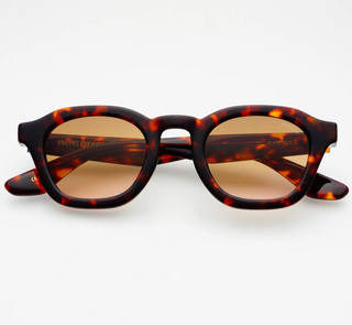 Blake Acetate Unisex Round Sunglasses - Tortoise
