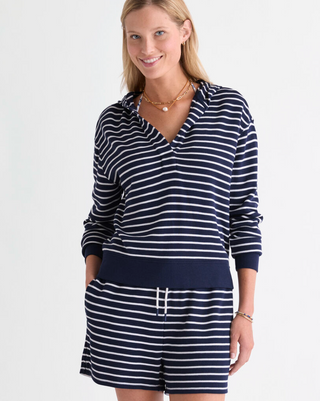 Terry Hoodie - Bay Stripe Navy