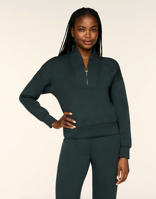 Spanx Airessentials Shawl Collar Half Zip - Night Forest