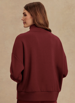 Hawley Half Zip Sweater - New Maroon