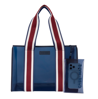 Case-Mate Navy Rugby Stripe Jelly Tote Bag
