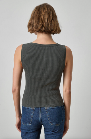 Sleeveless Rib Top - Elm