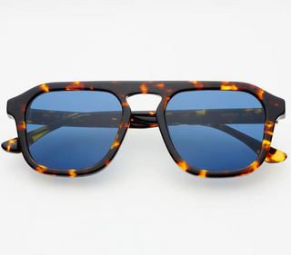 Addison Acetate Unisex Aviator Sunglasses - Tortoise / Gray