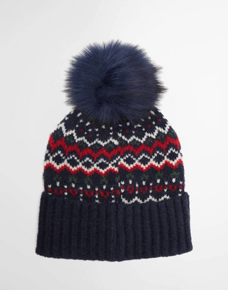 Barbour Kingsford Fairisle Beanie - Navy