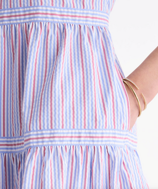 Dillon Harbor Dress - Blue Red Stripe