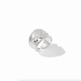 Coin Crest Ring-Cubic Zirconia-7