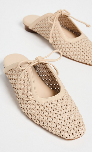 Ramio Basketweave Mule - Vanilla