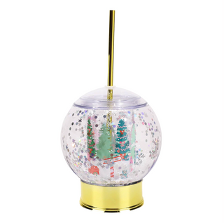 Let It Snow Globe Sipper Novelty Cup