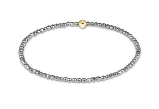 classic silver faceted hematite 2mm bracelet