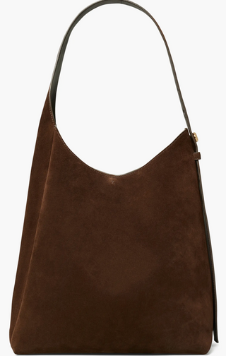 Romy Suede Hobo Bag - Dark Cocoa