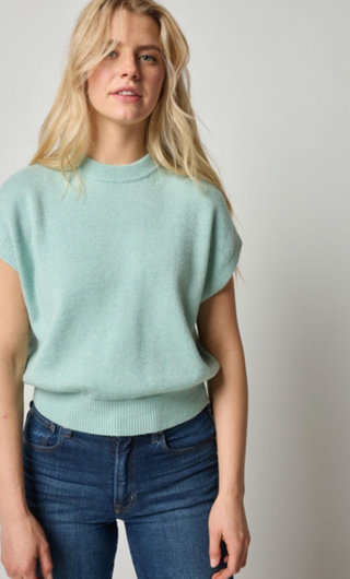 Banded Bottom Wedge Sweater - Frost