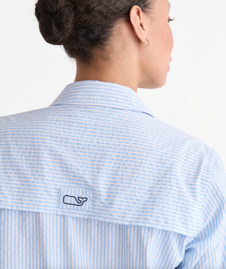 Harbor Shirt Cover Up - Seersucker-Jake Blue