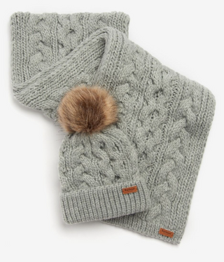 Penshaw Beanie & Scarf Set- Grey