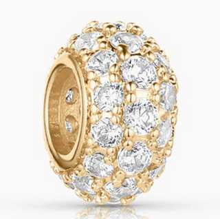 Astra Pavé Bead Charm - 14K Gold Plated