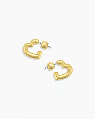 Lou Statement Heart Huggies - Gold