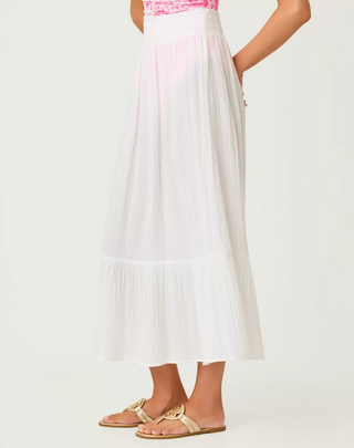 Enzo Maxi Skirt Coverup - Resort White