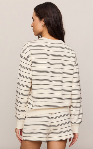 Stand Out Striped Sweatshirt - Cloud