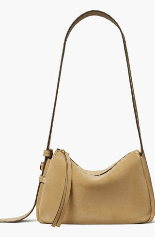 Romy Suede Small Shoulder Bag - Butter