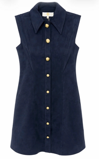 Albie Dress - Navy Suede