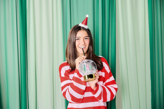 Let It Snow Globe Sipper Novelty Cup