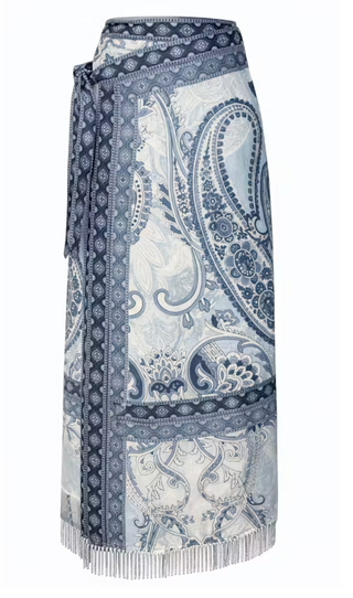 Wiley Wrap Skirt - Blue Myth