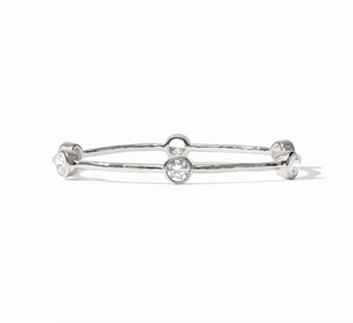 Milano Bangle - Silver/Cubic Zirconia- S