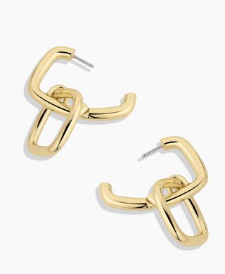 Charlie Drop Hoops - Gold