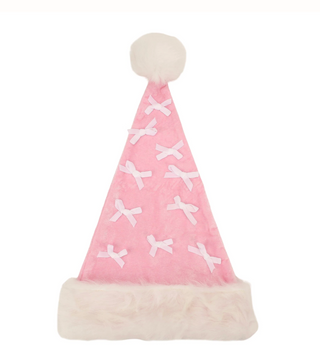 Santa Baby Bow Hat - Pink