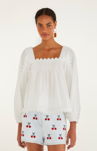 Long Sleeve Blouse - Off White