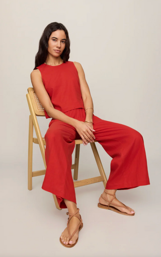 Scout Linen Pant - Chili Pepper