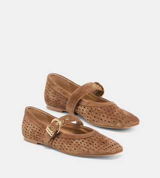 Mikela Ballet - Cocoa Perforated Suede