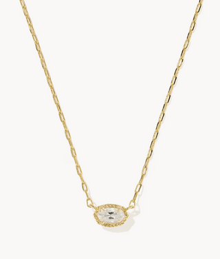 Mini Elisa Luxe Gold Pendant Necklace - Gold