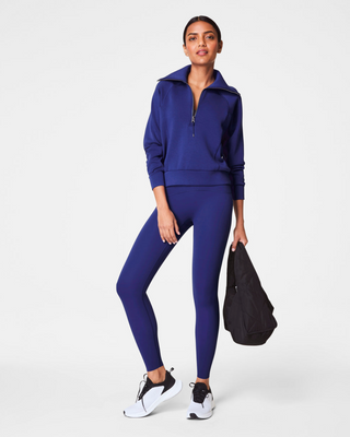 Spanx Airessentials Half Zip - Deep Azure