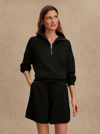 Hawley Half Zip Sweat - Black