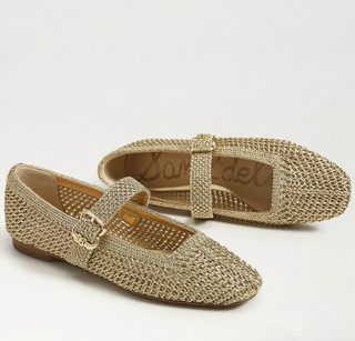 Michaela Mary Jane Flat - Amber Gold