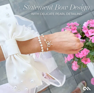 Case-Mate Ivory Pearl Bow Jelly Tote Bag