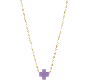 16" Necklace Gold Signature Gold - Purple