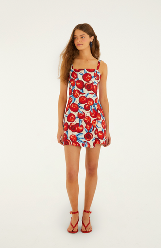 Cherry Blossom Sleeveless Mini Dress