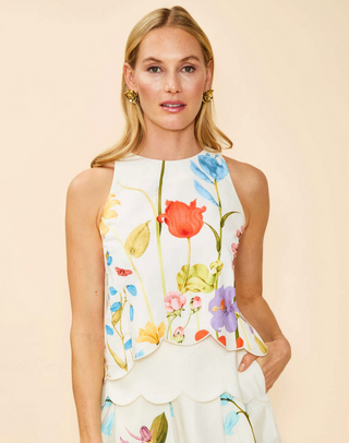 Prism Scallop Tank Top - Garden Muse