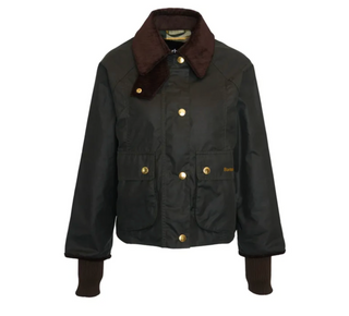Barbour Cropped Beadnell Wax - Sage Ancient