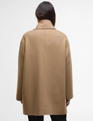 Barbour Clementine Wool Scarf Coat - Camel